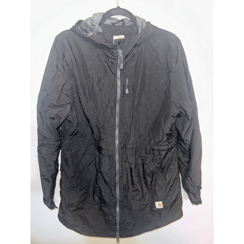 Carhartt Women's Rockford Hooded Jacket Water Repellant Size Large Black
